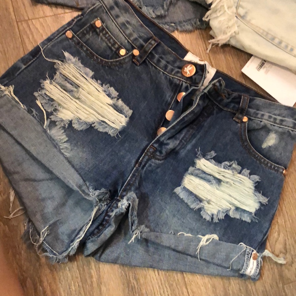 One teaspoon denim shorts hawks in color ford